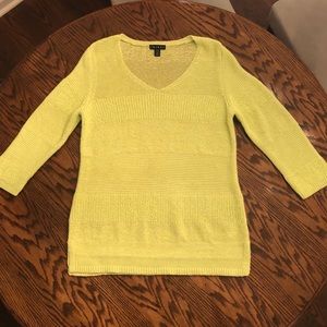 Tribal Brand Neon Yellow Sweater Size Medium